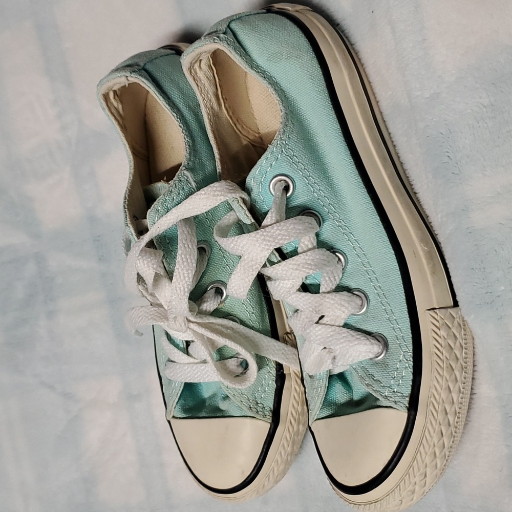 CONVERSE ALL STAR GIRLS BLUE SHOES SIZE 11 - Picture 6 of 12